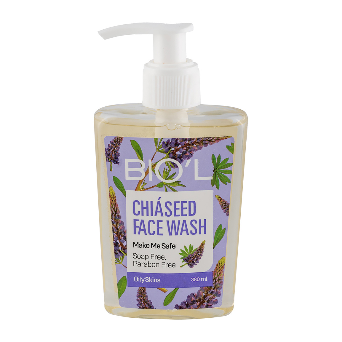 ژل شستشو صورت حاوی عصاره دانه چیا مناسب پوست چرب حجم 380 میلی لیتر