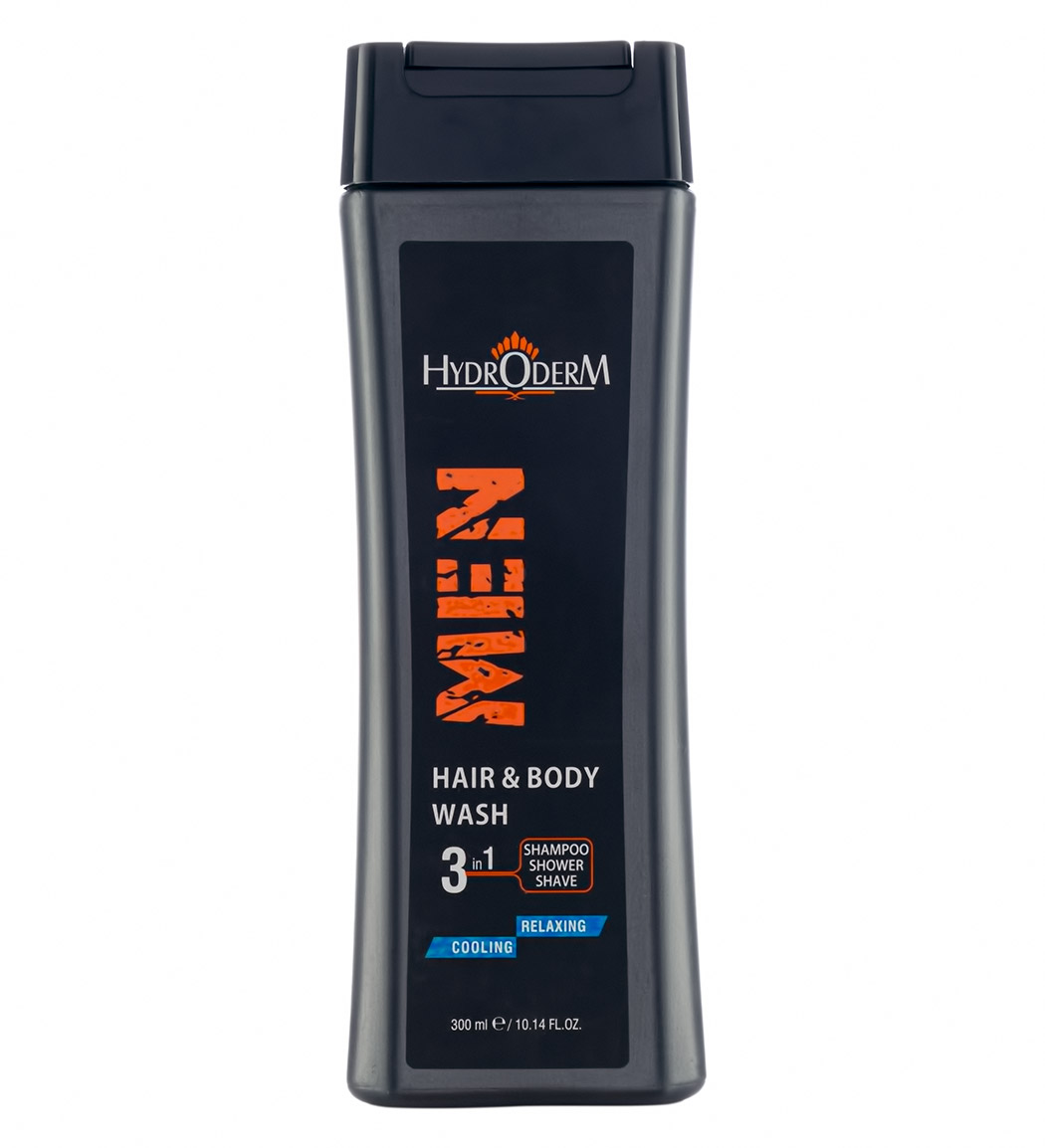 شامپو سر و بدن و اصلاح صورت آقایان  هیدرودرم با رایحه آرامش بخش 300میل