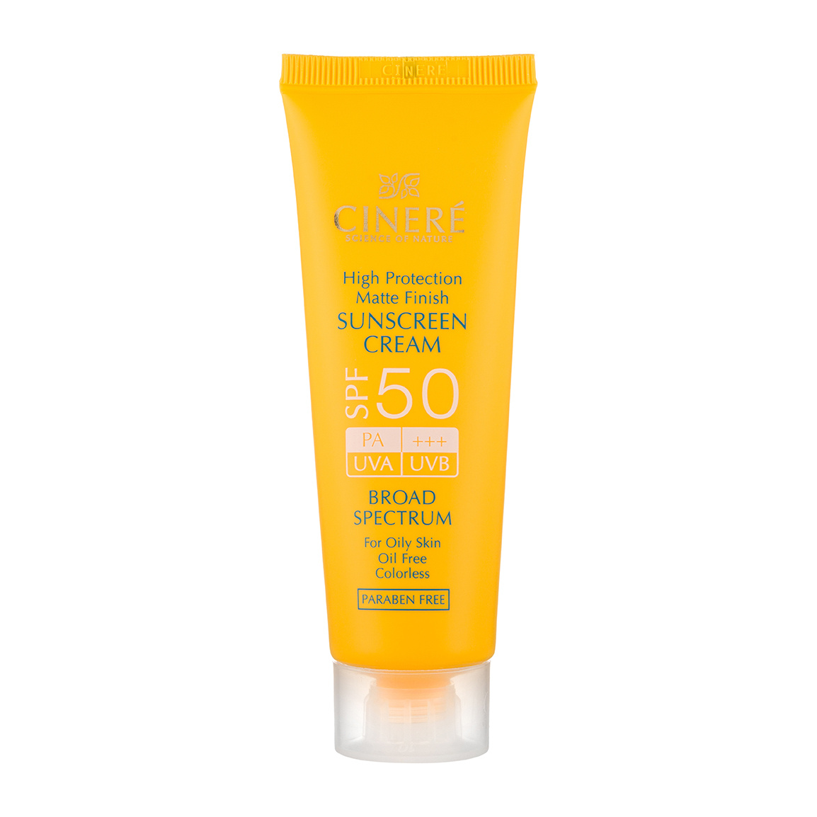 کرم ضدآفتاب  بی رنگ سینره مدل Oil Free با SPF50 مناسب پوست چرب حجم 50 میلی لیتر