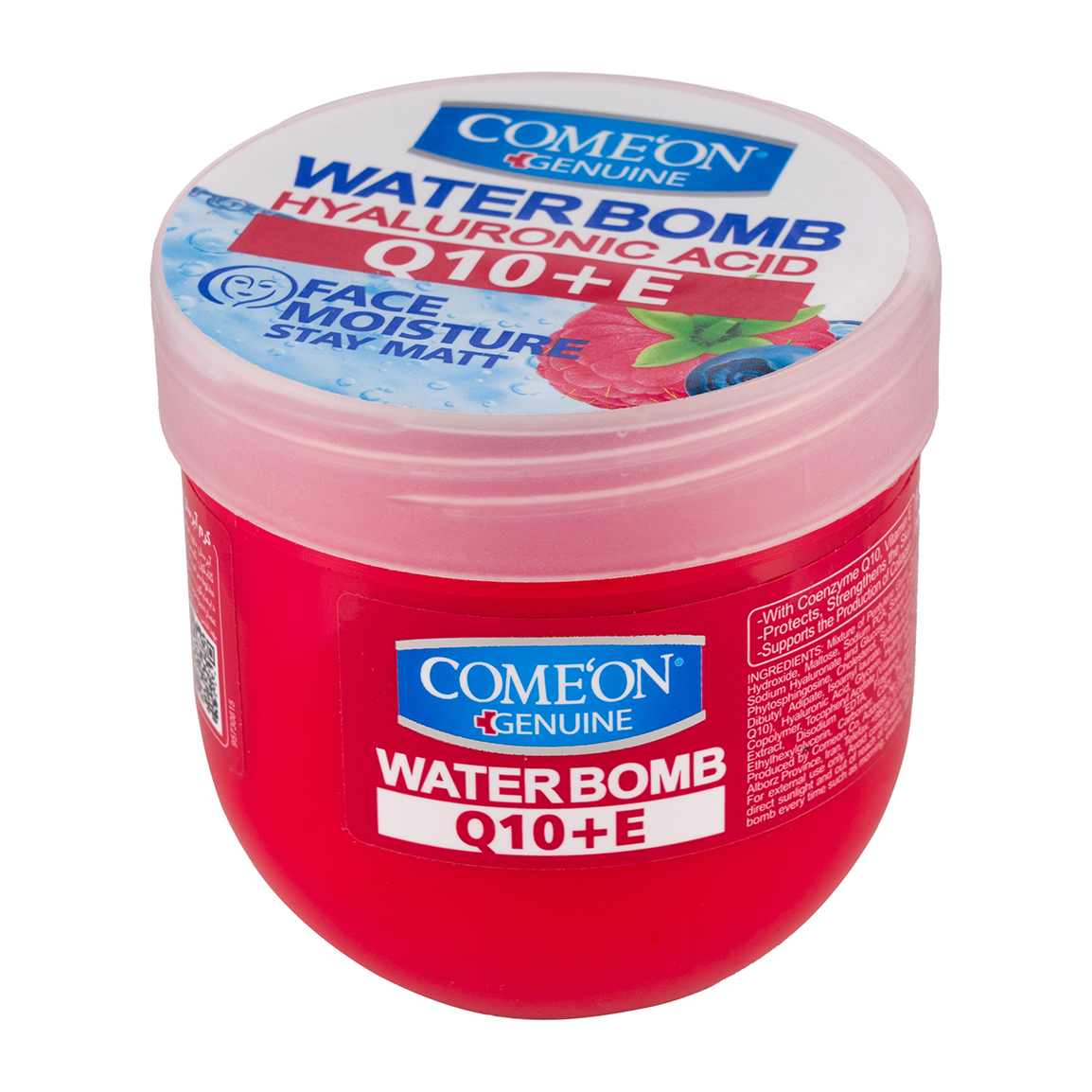 کرم صورت کامان بمب آبرسان حاوی هیالورونیک اسید و کوآنزیم کیوتن با عصاره توت و پشن بری