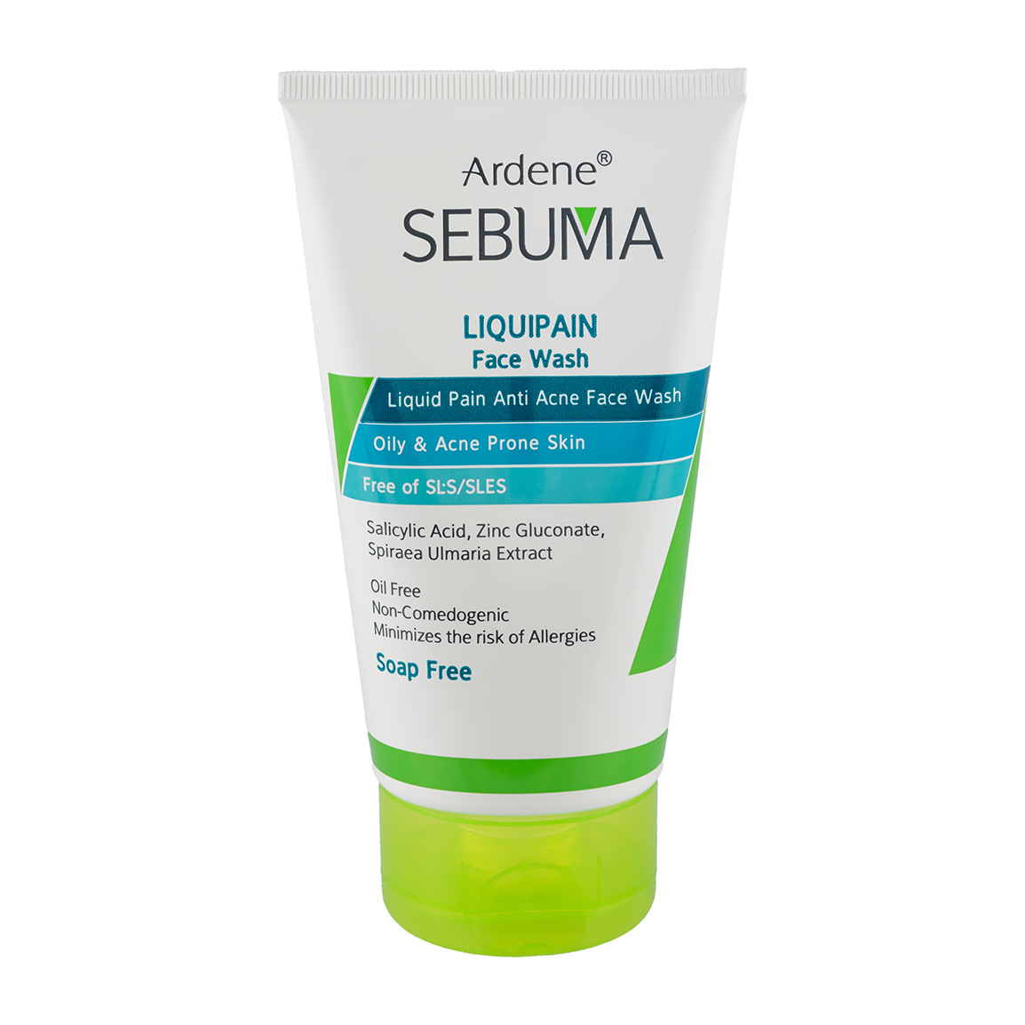 مایع شوینده آردن غیرصابونی Liquipain سبوما مناسب پوست صورت چرب و دارای آکنه 150میل