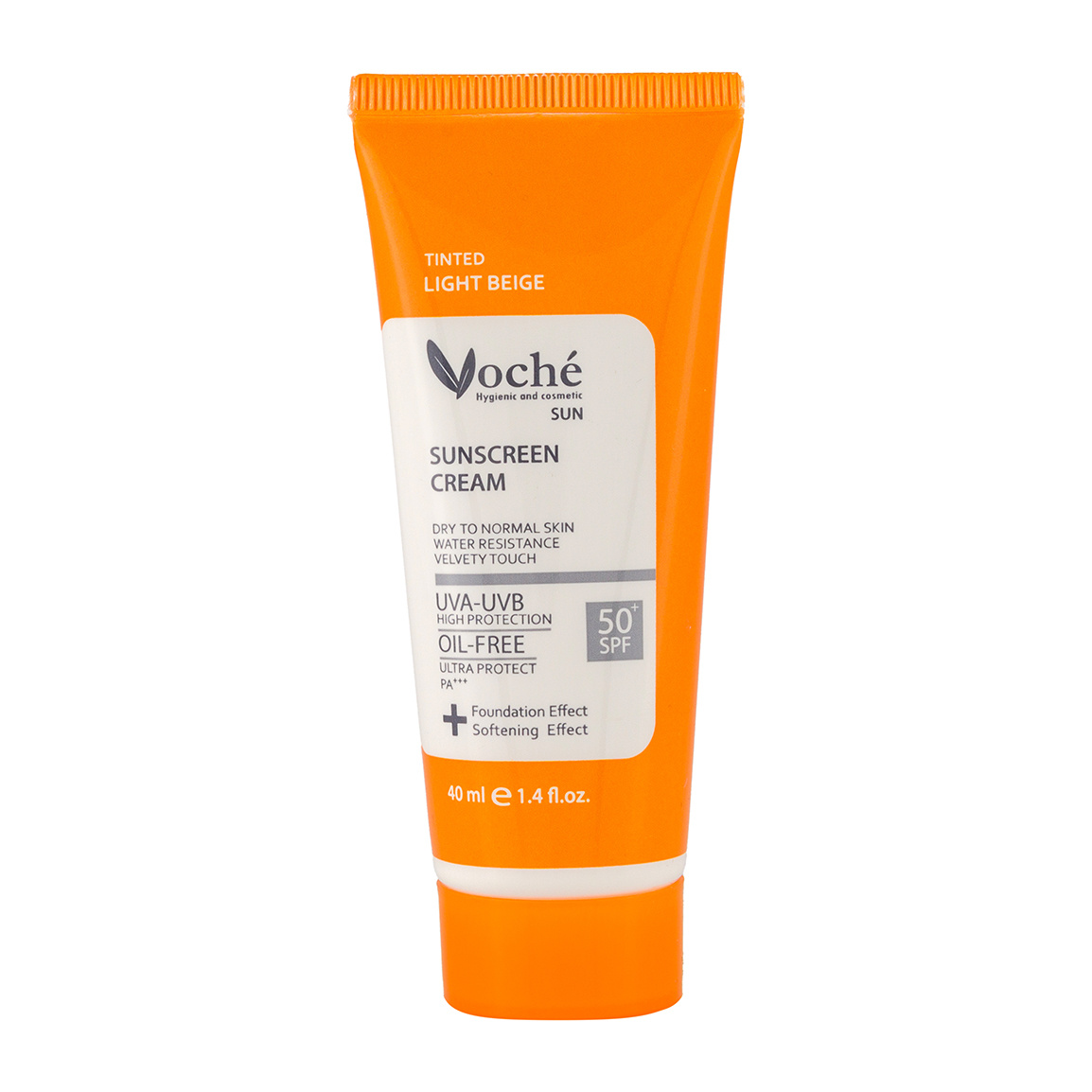 ضدآفتاب رنگی وچه فاقد چربی +SPF50 مناسب پوست خشک و نرمال 40میل