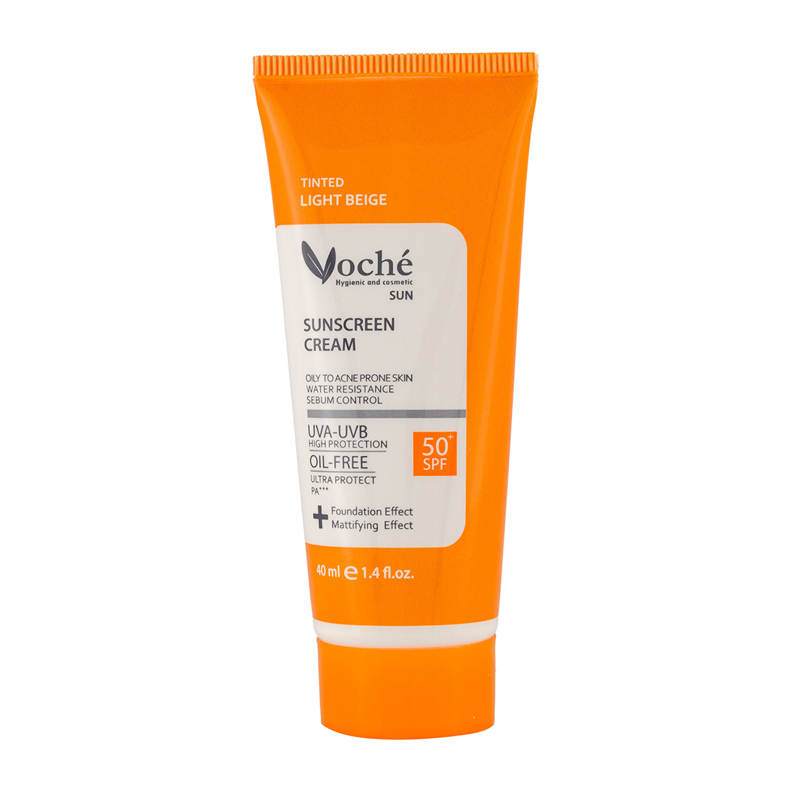 ضدآفتاب رنگی فاقد چربی +SPF50 مناسب پوست چرب و جوشدار 40میل وچه