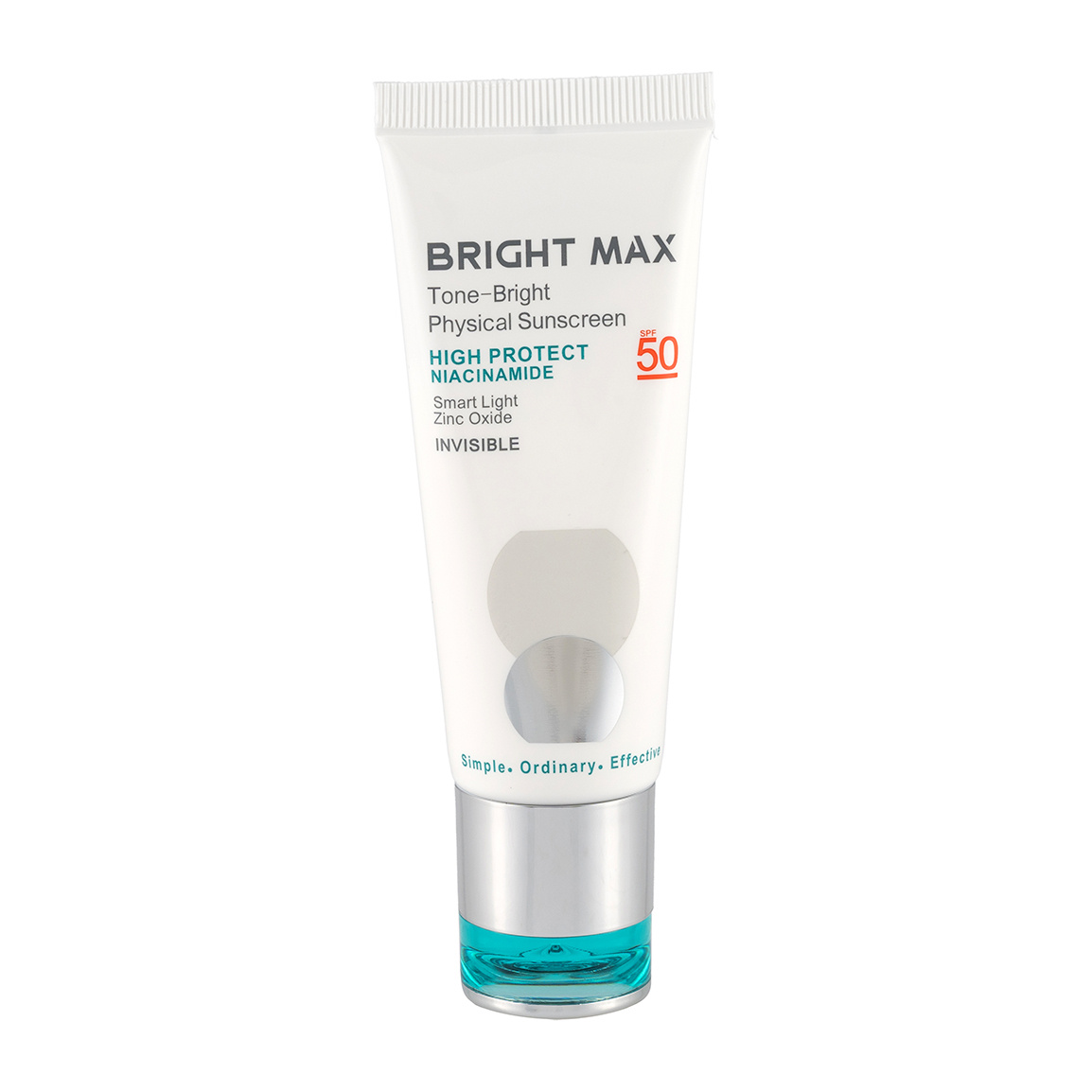 ضدآفتاب فیزیکال بی رنگ  برایت مکس  مدل Tone Bright با SPF 50 حجم 40 میلی لیتر