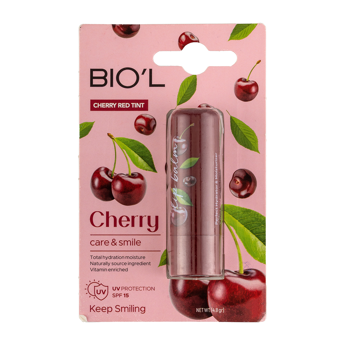 بالم لب رنگی مدل Cherry با SPF15 وزن 4.8 گرم  بیول