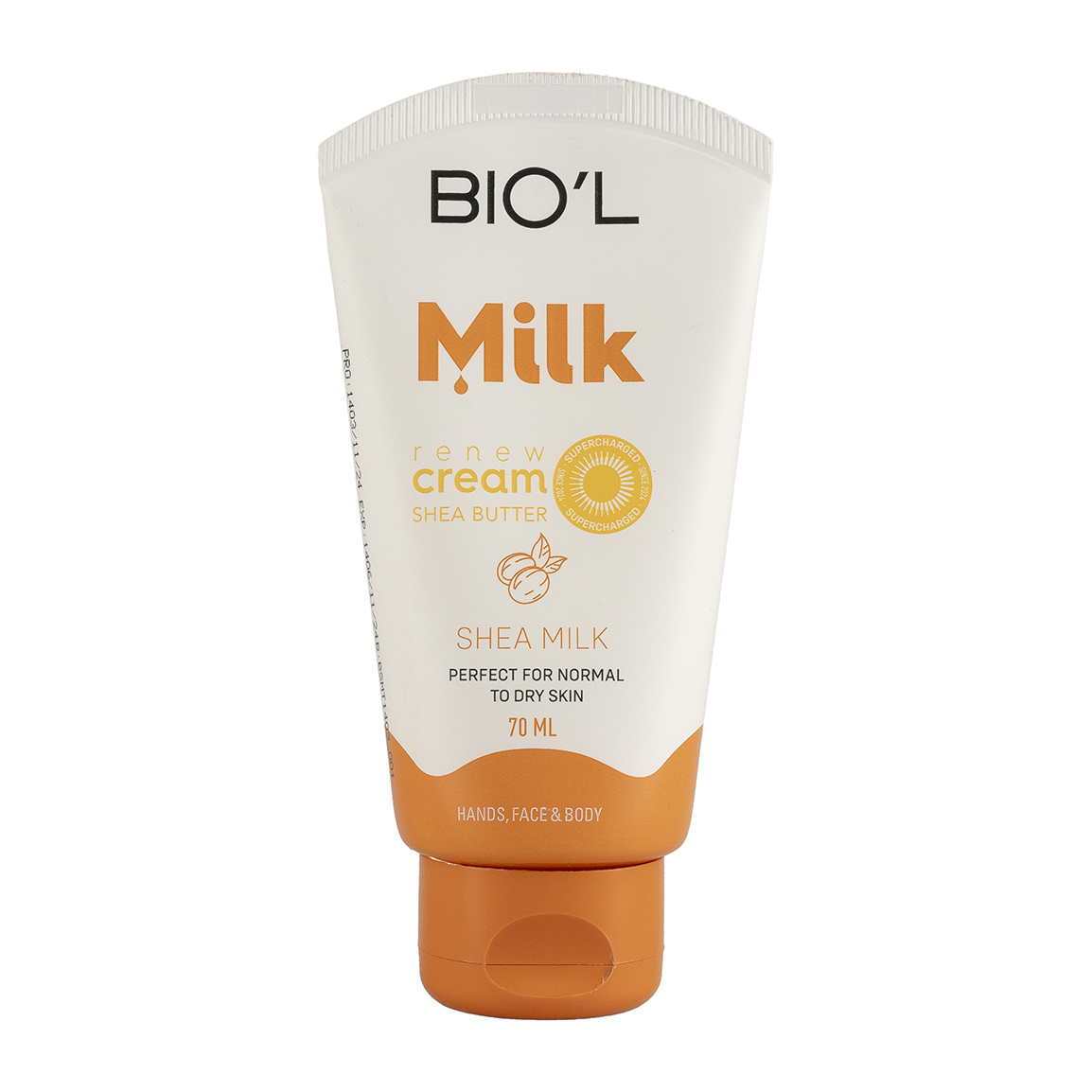کرم مرطوب کننده حاوی پروتئین شیر و شی باتر   بیول  حجم 70 میلی لیتر