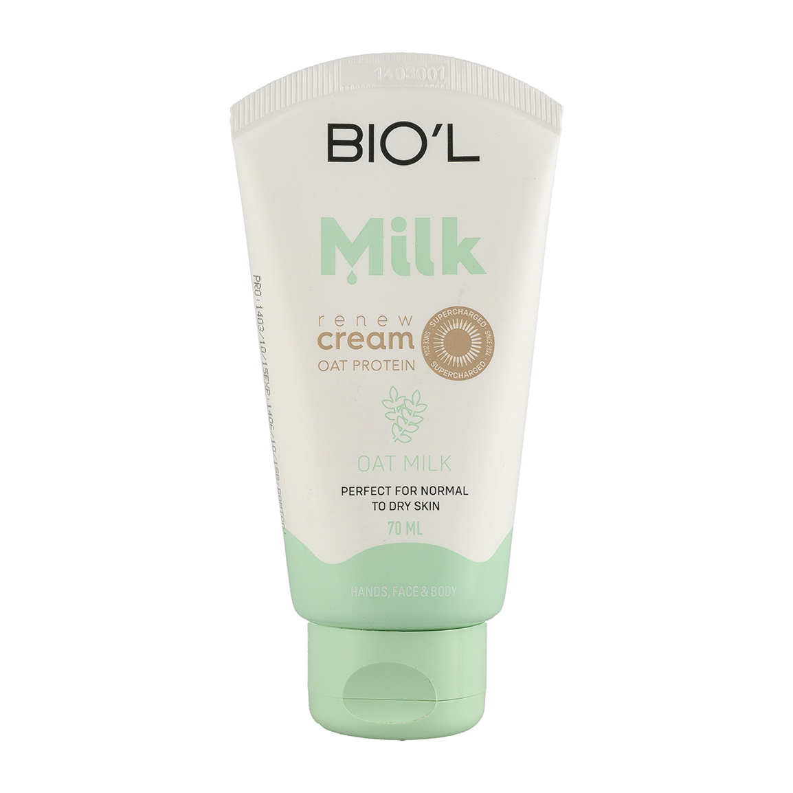 کرم مرطوب کننده حاوی پروتئین شیر و جو دو سر   بیول  حجم 70 میلی لیتر