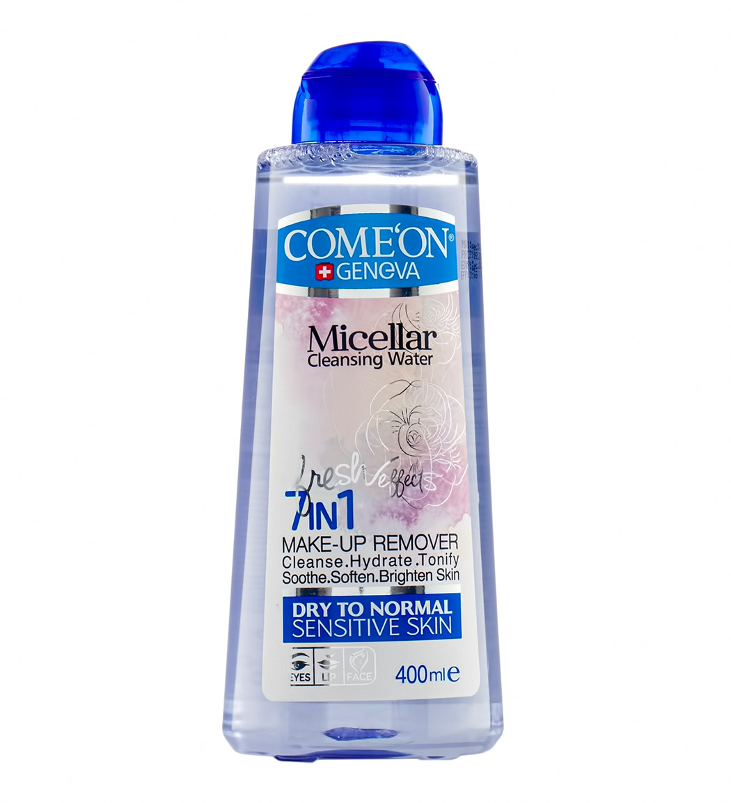 محلول میسلار واتر پاک کننده کامان آرایش پوست های خشک تا نرمال و حساس 400میل