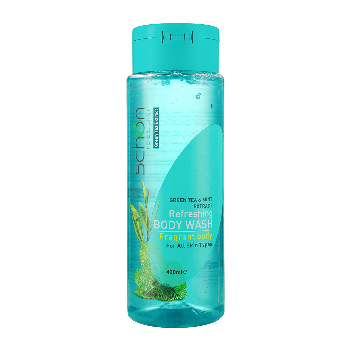 شامپو بدن با عصاره چای سبز و نعنا 420 میلی لیتر شون