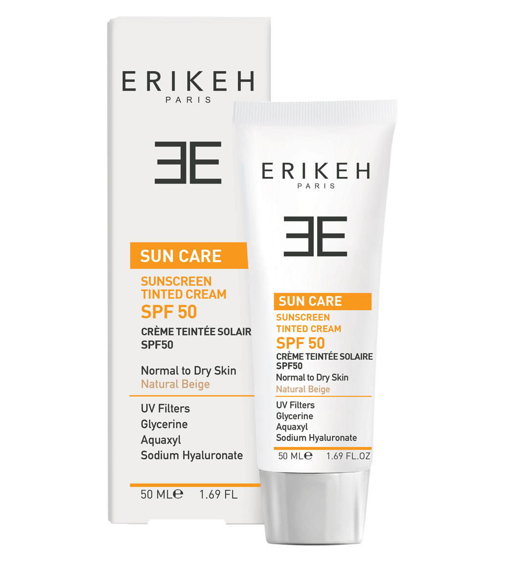 ضدآفتاب  رنگی بژ طلایی  اریکه  اس پی اف 50 مناسب پوست نرمال تا خشک 50میل