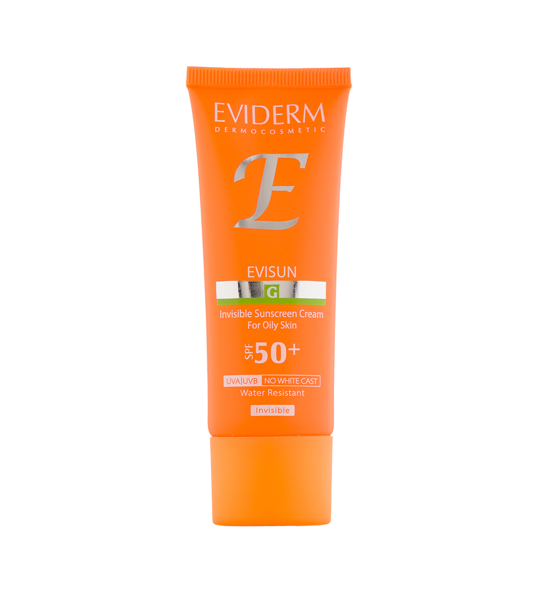 کرم ضدآفتاب اویدرم بی رنگ مدل G مناسب پوست چرب حجم 40 میل