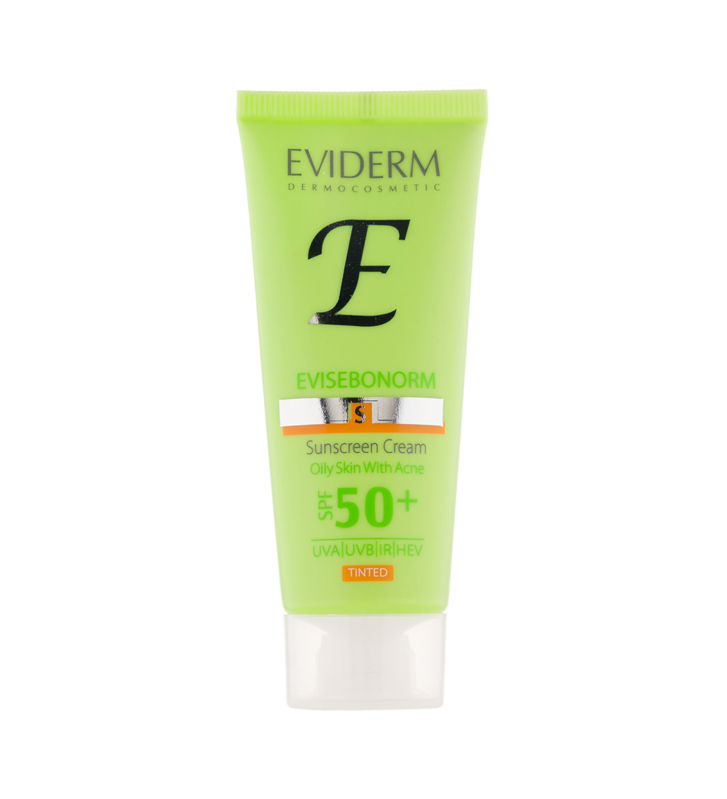 کرم ضدآفتاب  اویدرم رنگی مناسب پوست چرب و دارای جوش حجم 40 میل