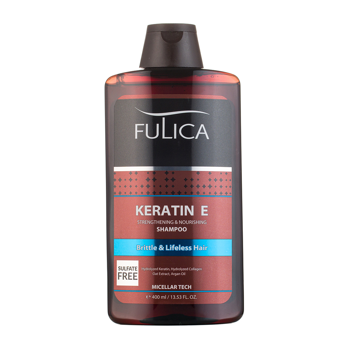 شامپو تقویت کننده مو فاقد سولفات مدل فولیکاKeratin E حجم 400 میلی لیتر