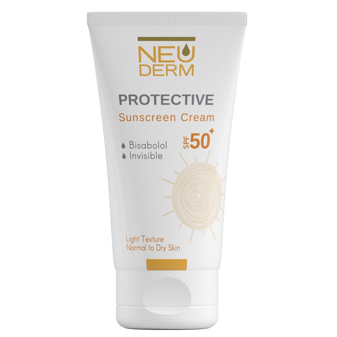 کرم ضد آفتاب فاقد رنگ اس پی اف 50 برای پوست های نرمال و خشک حجم 50 میلی لیتر نئودرم