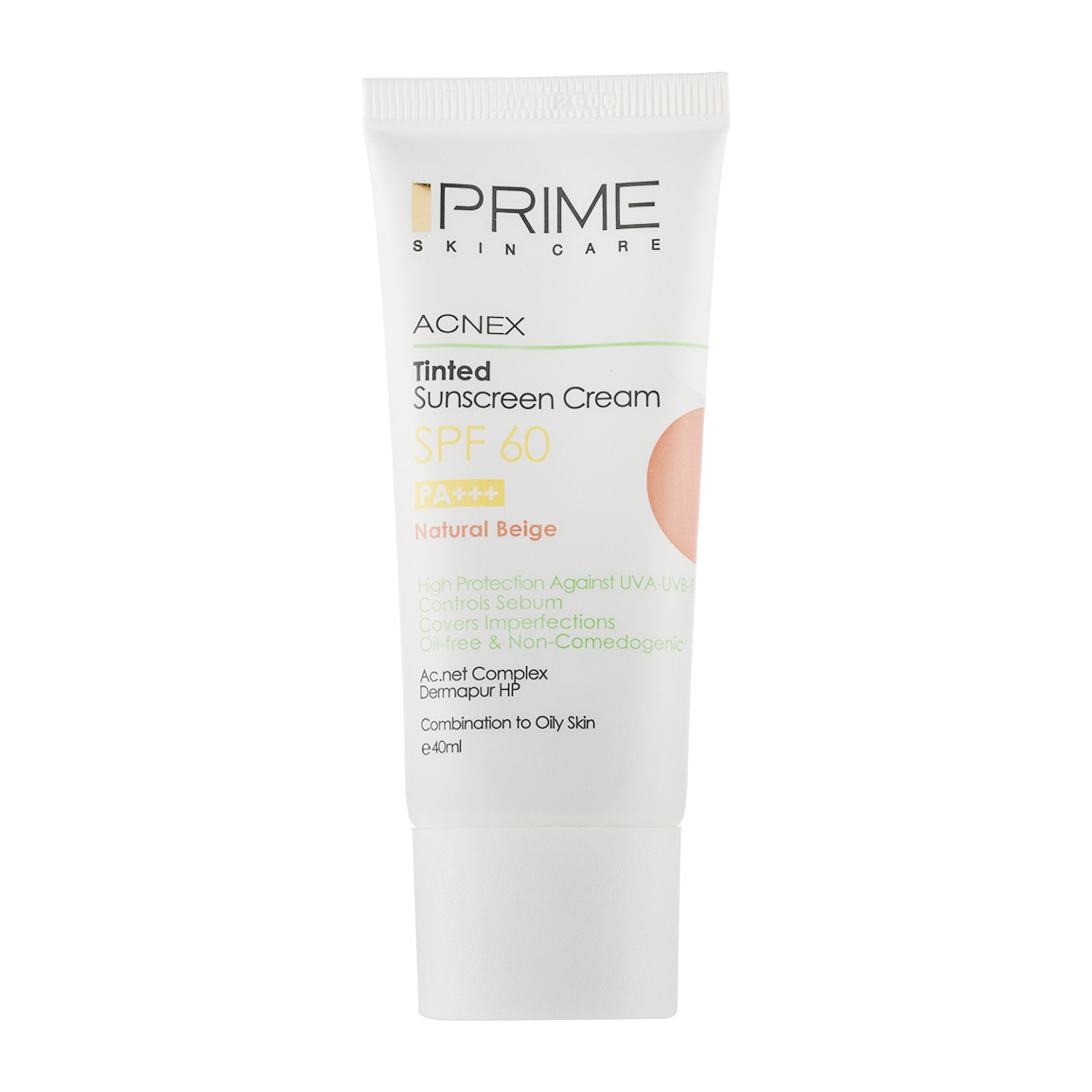 ضدآفتاب رنگی پرایم مدل Oil Free با SPF60 مناسب پوست چرب حجم 40 میلی لیتر