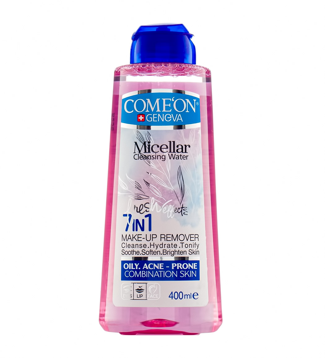 محلول میسلار واتر پاک کننده کامان آرایش مناسب پوست های چرب و دارای جوش 400میل