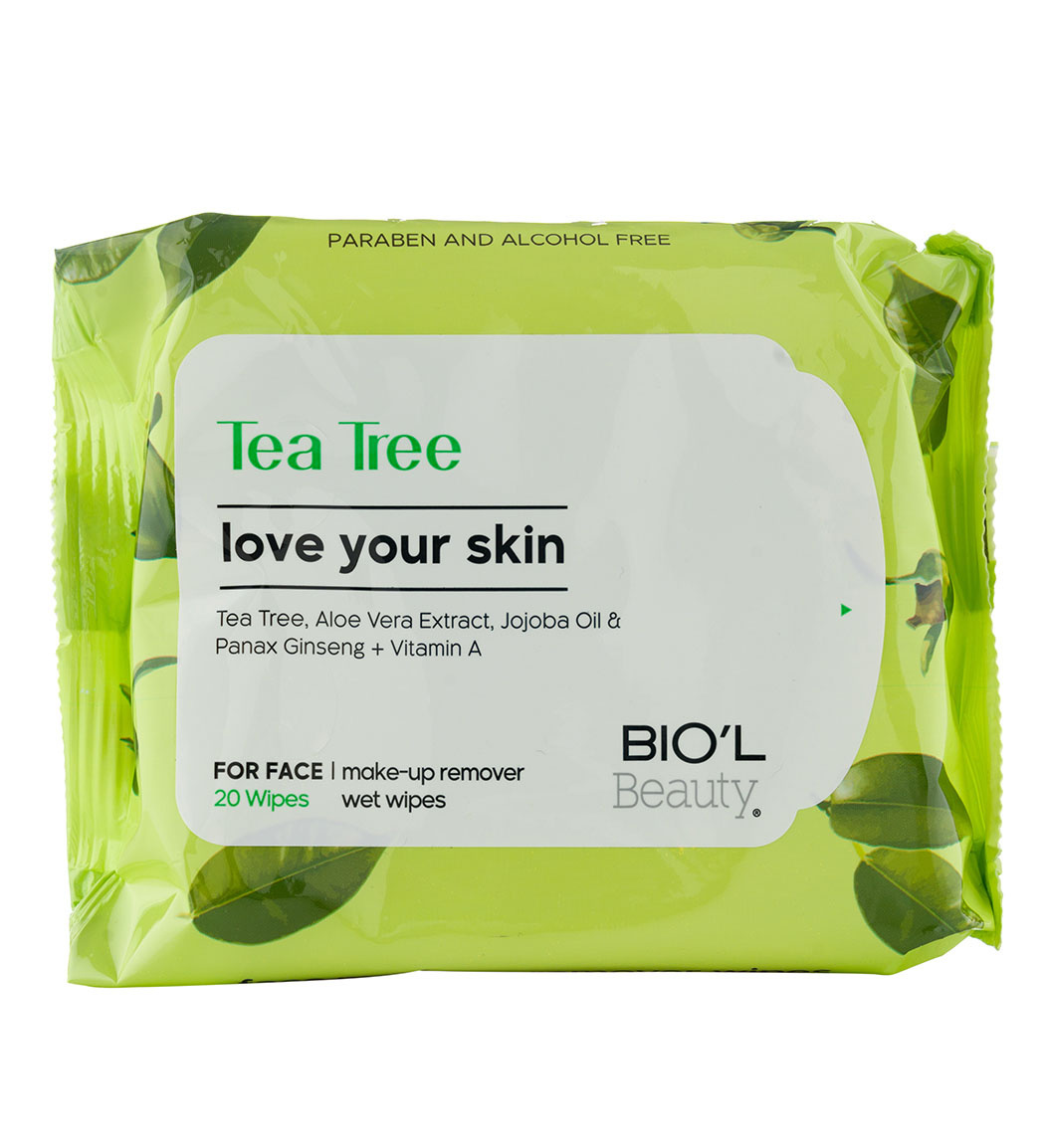 دستمال مرطوب آرایشی درخت چای مخصوص پوست چرب  بیول