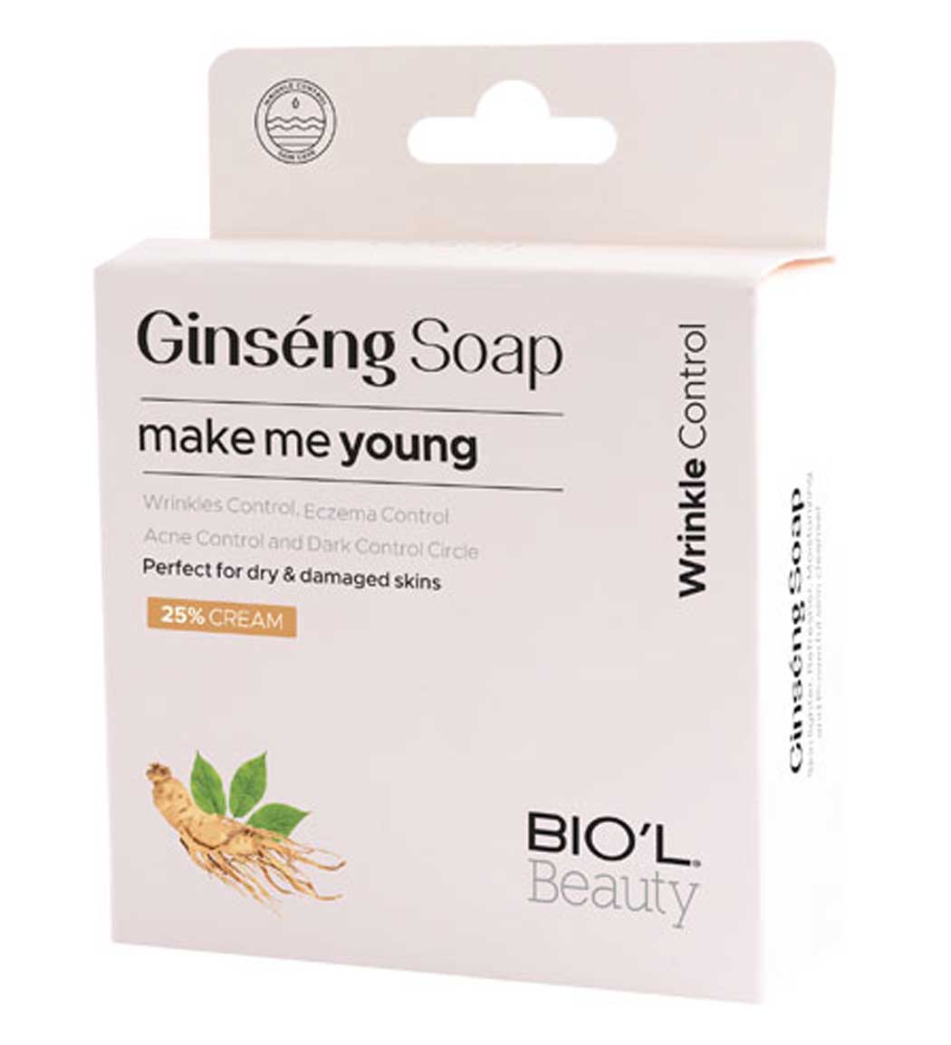 صابون آرايش پاكن شيركرمي جنسينگ، ضد چروك، پوست خشك و آسيب ديده