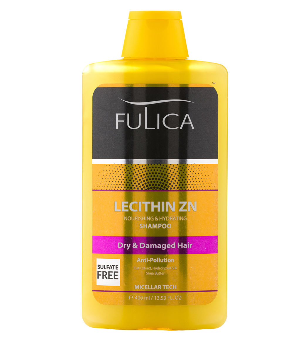 شامپو فاقد سولفات فولیکامدل Lecithin Zn مناسب موهای خشک و آسیب دیده 400میل