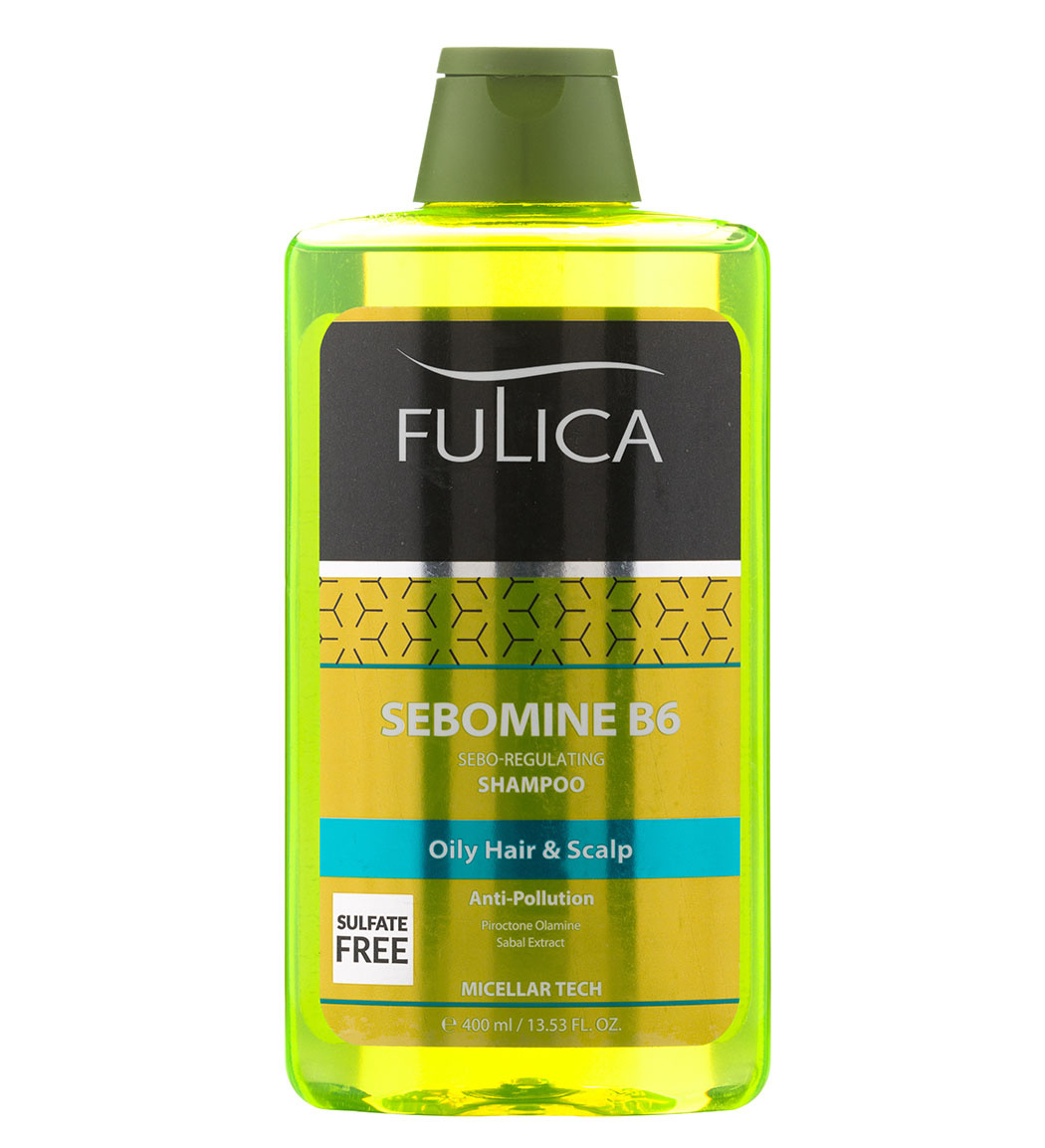 شامپو فولیکافاقد سولفات مدل Sebomine B6 مناسب موهای چرب 400میل
