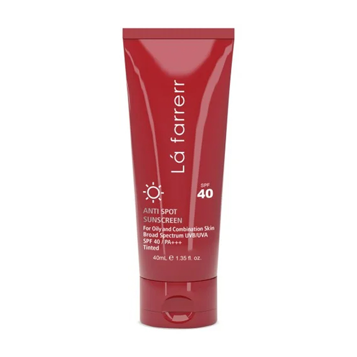 ضدآفتاب  و ضد لک لافارر رنگی SPF40  مناسب پوست چرب و آکنه دار